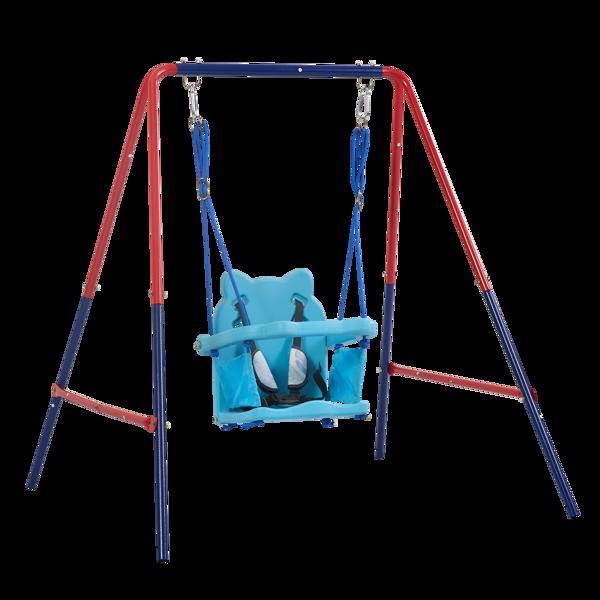 Green And Blue Fun 2-in-1 Baby Swing