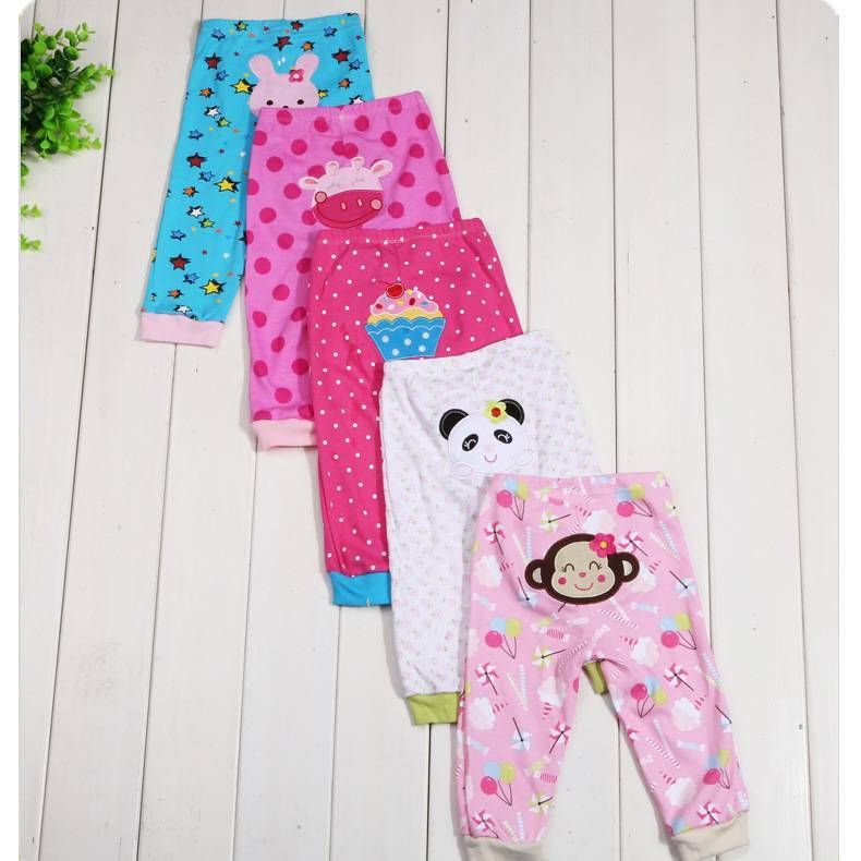 Cartoon print children's leggings 5 pieces