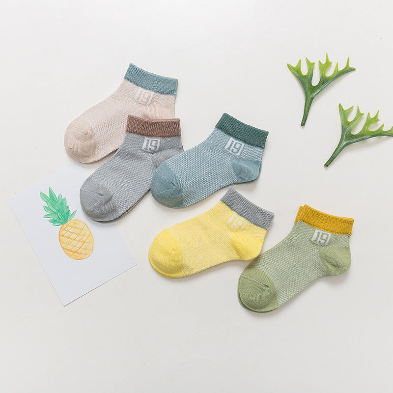 Cotton breathable male and female baby socks